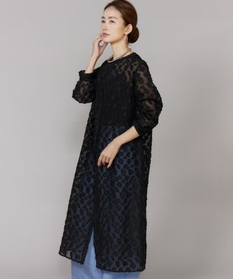 ＜7-IDconcept.(Women)＞《大きいサイズ》カットジャカードワンピース（６９６１１２１８０９）