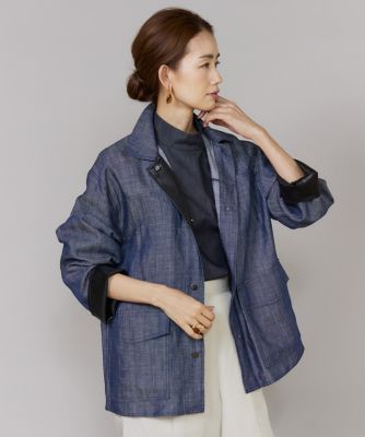 ＜7-IDconcept.(Women)＞《大きいサイズ》オーバーサイズデニムジャケット（６９６１１４４８１９）