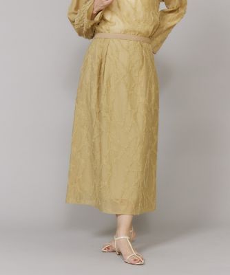 ＜7-IDconcept.(Women)＞《大きいサイズ》ジャカードタックスカート（６９６２１５２８２７）