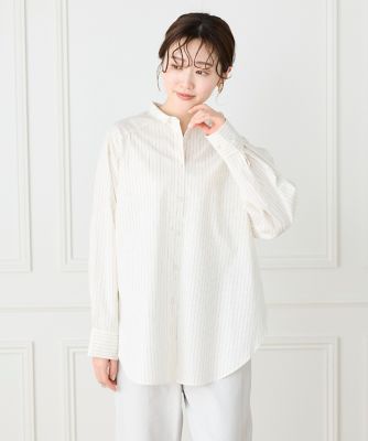 ＜7-IDconcept.(Women)＞ストライプロングシャツ（６９６２１８２０１５）