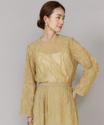 ＜7-IDconcept.(Women)＞《大きいサイズ》ジャカードブラウス（６９６２１８２８２６）