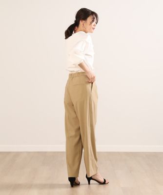 《大きいサイズ》ワンタックストレートパンツ（７０２３１６１８３２）