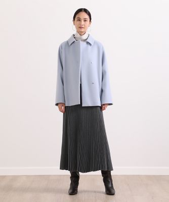 《大きいサイズ》ショートステンカラーコート《Ｓｕｐｅｒ１１０’ｓ　Ｗｏｏｌ》（７０２４１１１８０３）
