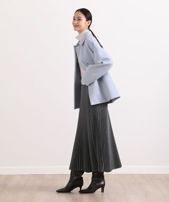 《大きいサイズ》ショートステンカラーコート《Ｓｕｐｅｒ１１０’ｓ　Ｗｏｏｌ》（７０２４１１１８０３）