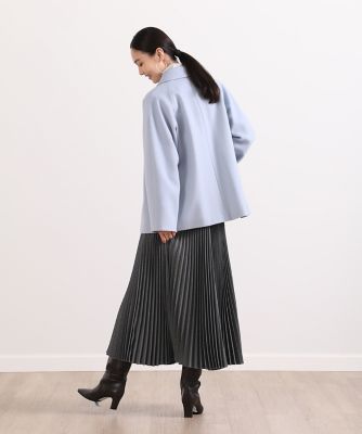 《大きいサイズ》ショートステンカラーコート《Ｓｕｐｅｒ１１０’ｓ　Ｗｏｏｌ》（７０２４１１１８０３）