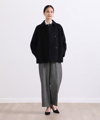 《大きいサイズ》ショートステンカラーコート《Ｓｕｐｅｒ１１０’ｓ　Ｗｏｏｌ》（７０２４１１１８０３）