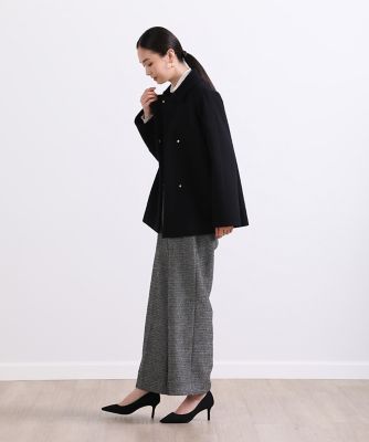 《大きいサイズ》ショートステンカラーコート《Ｓｕｐｅｒ１１０’ｓ　Ｗｏｏｌ》（７０２４１１１８０３）
