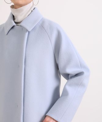 《大きいサイズ》ショートステンカラーコート《Ｓｕｐｅｒ１１０’ｓ　Ｗｏｏｌ》（７０２４１１１８０３）