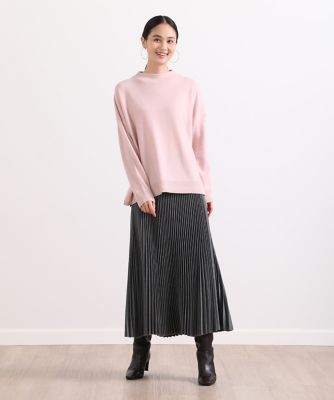 ウールカシミヤモックネックニット（７０２４１７０００１）