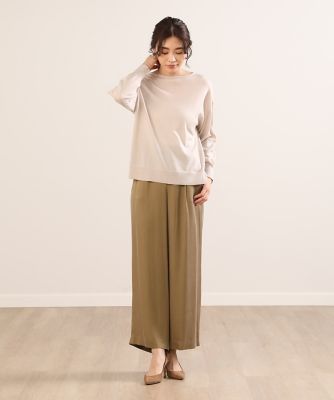 ウールカシミヤボートネックニット（７０２４１７０００４）