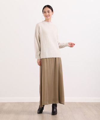 フォックス混ボリュームスリーブモックネックニット（７０２４１７０００６）
