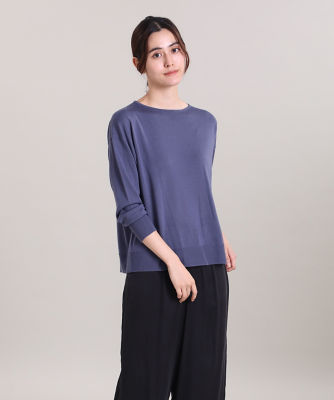 【YLEVE】ウールカシミヤボートネックニット/ウールカシミヤニットスカート ウールカシミヤ・ボートネックニット/40代50代からのレディース