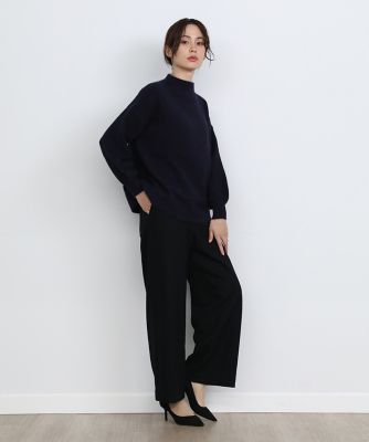 《大きいサイズ》フォックス混ボリュームスリーブモックネックニット（７０２４１７０８０６）