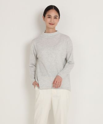 ＜7-IDconcept.(Women)＞《大きいサイズ》モックネックウールニット（７０２４１７０８１２）