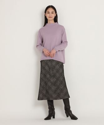 《大きいサイズ》モックネックウールニット（７０２４１７０８１２）