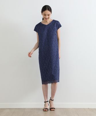 ＜7-IDconcept.(Women)＞フレンチスリーブレースワンピース（７０３２１２１０３８）