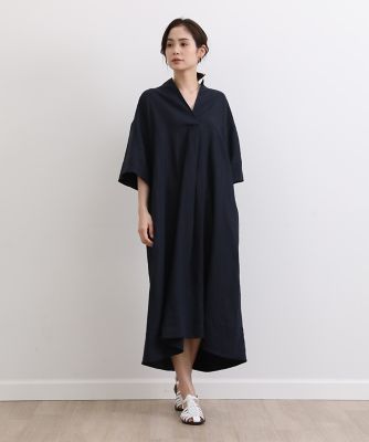 《大きいサイズ》ロングリネンワンピース（７０３２１２１８１９）