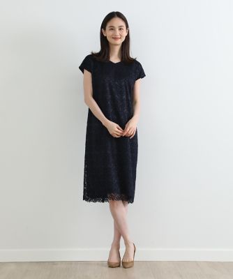 《大きいサイズ》フレンチスリーブレースワンピース（７０３２１２１８３８）