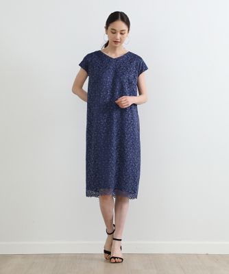 《大きいサイズ》フレンチスリーブレースワンピース（７０３２１２１８３８）