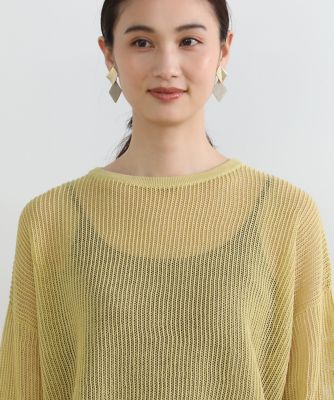 《大きいサイズ》透かし柄クルーネックニット（７０３２１７０８０９）