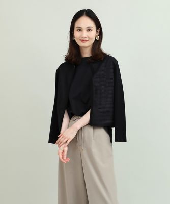 ＜7-IDconcept.(Women)＞レースドッキングカーディガン　（７０３２１７８０１５）