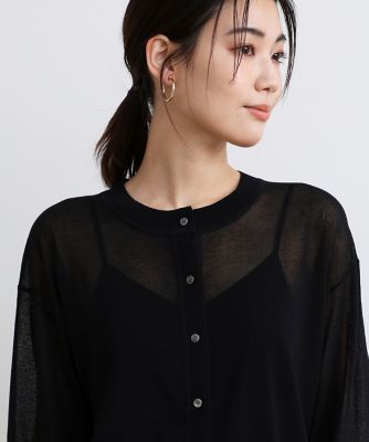 《大きいサイズ》ボリュームスリーブシアーカーディガン（７０３２１７８８１４）