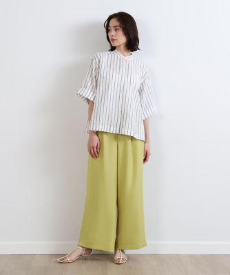 Lisette Les basiques リネンストライプシャツ　ニコル　38 blanc basque (ブランバスク) コットンリネンストライプシャツ
