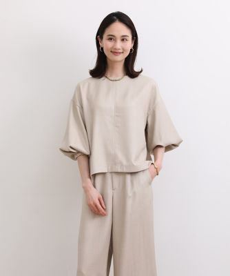 ＜7-IDconcept.(Women)＞麻調バルーンスリーブブラウス（７０３２１８２０３２）