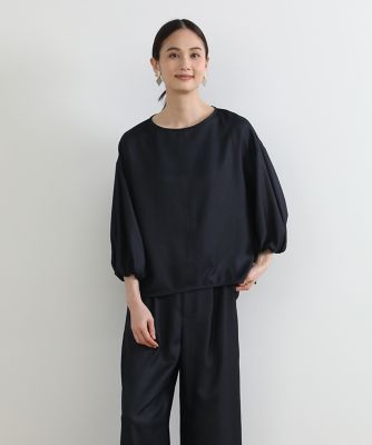 大きいサイズ》麻調バルーンスリーブブラウス（7032182832