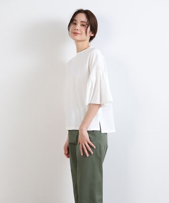 ＜7-IDconcept.(Women)＞ギャザータックスリーブカットソー（７０３２１９０００３）