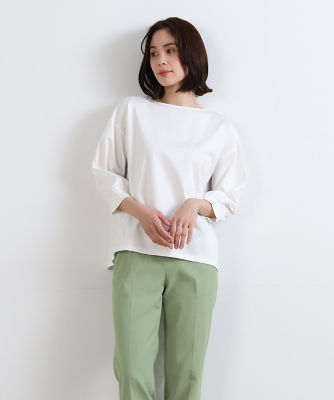 ＜7-IDconcept.(Women)＞ギャザースリーブコットンカットソー（７０３２１９００１１）