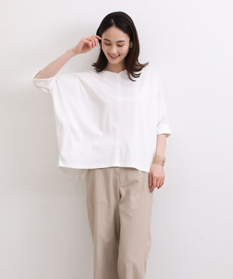 ＜7-IDconcept.(Women)＞センタータックドルマンカットソー《ＳＵＰＥＲ　ＣＯＯＬ　ＴＯＵＣＨ　ＣＯＴＴＯＮ》（７０３２１９００１５）