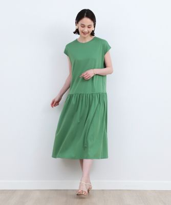 ギャザーワンピース《ＳＵＰＥＲ　ＣＯＯＬ　ＴＯＵＣＨ　ＣＯＴＴＯＮ》（７０３２１９２０２０）