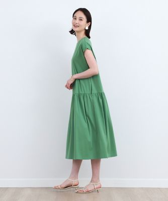 ギャザーワンピース《ＳＵＰＥＲ　ＣＯＯＬ　ＴＯＵＣＨ　ＣＯＴＴＯＮ》（７０３２１９２０２０）