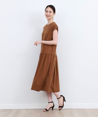ギャザーワンピース《ＳＵＰＥＲ　ＣＯＯＬ　ＴＯＵＣＨ　ＣＯＴＴＯＮ》（７０３２１９２０２０）