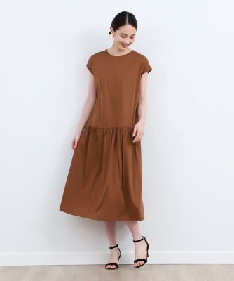 ギャザーワンピース《ＳＵＰＥＲ　ＣＯＯＬ　ＴＯＵＣＨ　ＣＯＴＴＯＮ》（７０３２１９２０２０）
