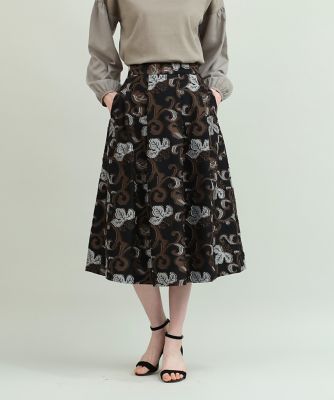 ＜7-IDconcept.(Women)＞《大きいサイズ》ジャカードタックスカート（７０３３１５２８２０）