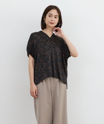 ＜7-IDconcept.(Women)＞ドローイングアニマルプリントブラウス（７０３３１８２０３３）