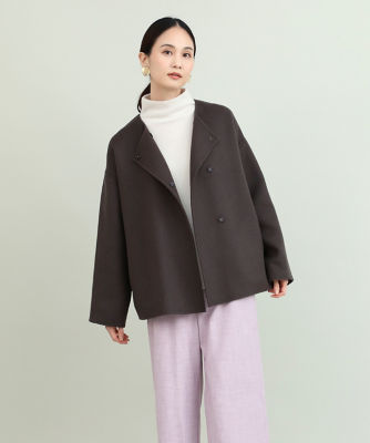 ノーカラーショートコート（7034111004） | 7-IDconcept