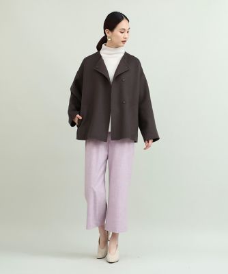 ノーカラーショートコート（7034111004） | 7-IDconcept