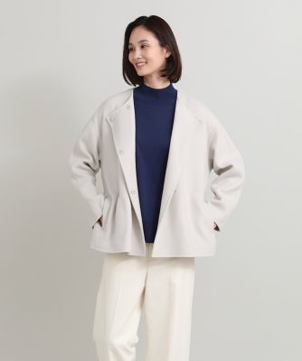 ＜7-IDconcept.(Women)＞ノーカラーショートコート（７０３４１１１００４）