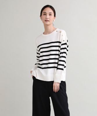 ＜7-IDconcept.(Women)＞ショルダーボタンニット（７０３４１７００１２）