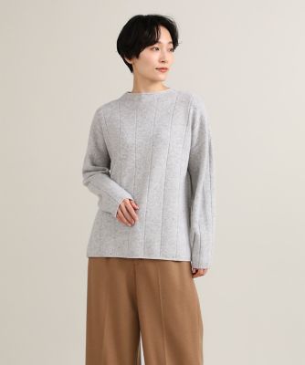 ＜7-IDconcept.(Women)＞《大きいサイズ》ワイドリブモックネックニット（７０３４１７０８０４）