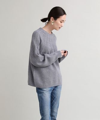 ＜7-IDconcept.(Women)＞《大きいサイズ》ラムウールミックスケーブルニット（７０３４１７０８２５）