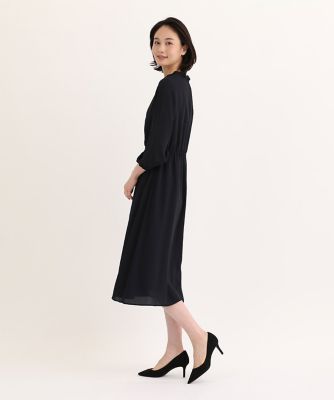 バックサテンギャザーワンピース（７０４１１２１０２２）