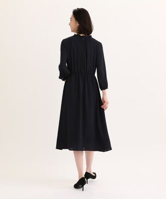 バックサテンギャザーワンピース（７０４１１２１０２２）