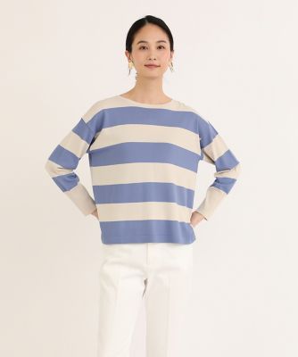 ＜7-IDconcept.(Women)＞ワイドボーダーニット（７０４１１７０００１）