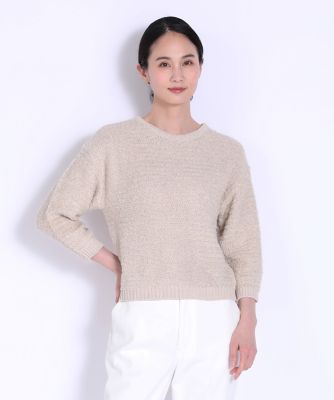 ＜7-IDconcept.(Women)＞《大きいサイズ》クルーネックファンシーニット（７０４１１７０８０５）
