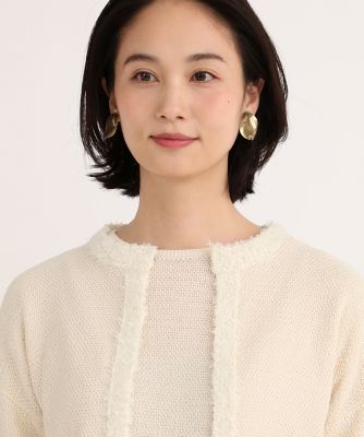 《大きいサイズ》鹿の子クルーネックカーディガン（７０４１１７８８０６）