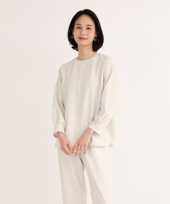 ＜7-IDconcept.(Women)＞《大きいサイズ》袖口タックブラウス（７０４１１８２８２０）